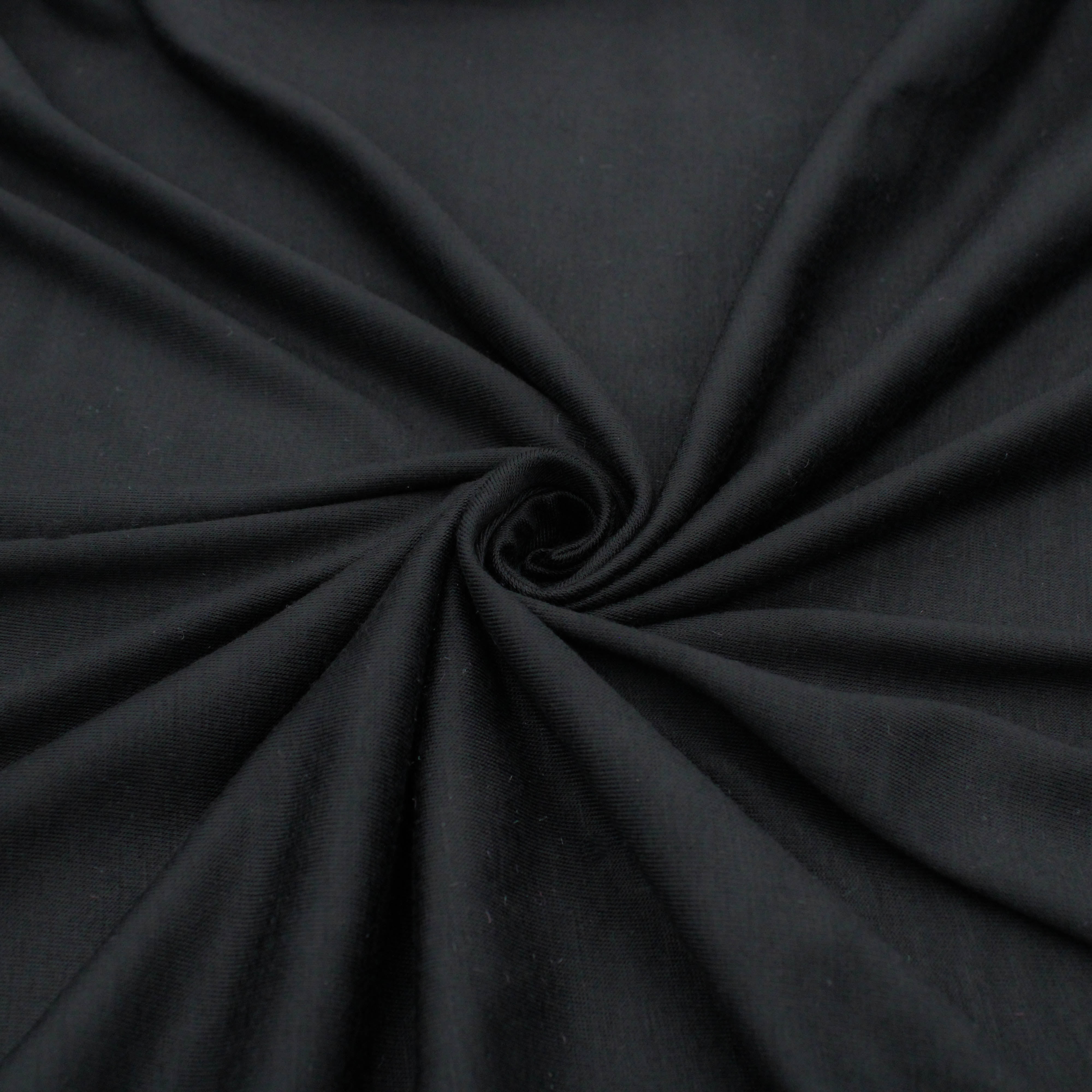 Black Heavyweight Rayon Jersey Spandex Knit Fabric by the Yard,DIY