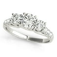 thumbnail image 2 of 14k Three-Stone Engagement Ring White Yellow or Rose Gold (0.50 carat, I-J Color, I2-I3 Clarity), 2 of 12