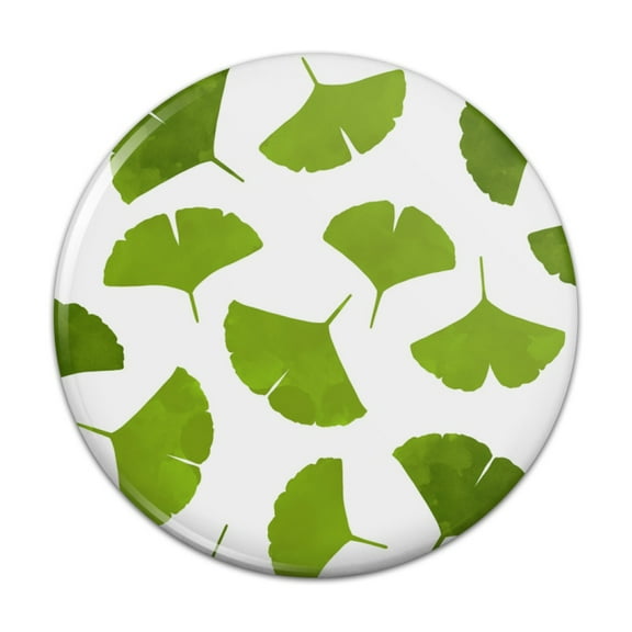 Ginko Biloba Leaves Pattern Pinback Button Pin