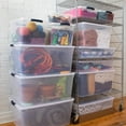 thumbnail image 6 of Rubbermaid Cleverstore Clear 41 QT Pack of 6 Stackable Plastic Storage Containers with Durable Latching Clear Lids, 6 of 9