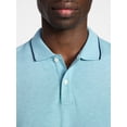 thumbnail image 4 of George Men's and Men's Big & Tall Tipped Pique Polo Shirt with Short Sleeves, Sizes XS-5XL, LT-3XLT, 4 of 5