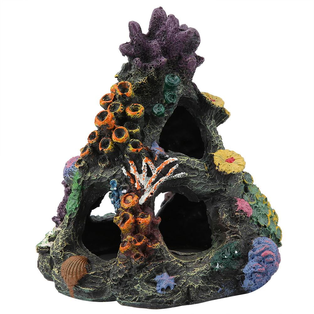 Simulation With A Variety Of Holes Fish Tank Ornaments, Durable Resin Aquarium Decor, For Fish Tank Aquarium