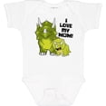 thumbnail image 3 of Inktastic I Love My Mom with Baby and Mommy Triceratops Boys or Girls Baby Bodysuit, 3 of 5