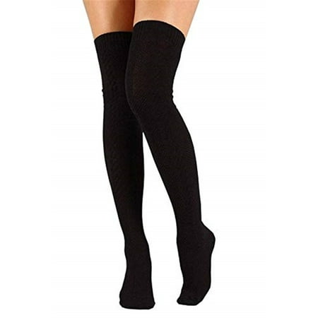 

Kiapeise Winter Warm Fashion Women Girls Knit Long Over Knee Thigh High Stocking