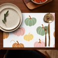 thumbnail image 5 of Fall Pumpkins Pattern Summer Placemats Table Placemats Set Of 4-Linen Kitchen Washable Placemats Table Mats 12"x18" Non-Slip Heat Resistant, 5 of 6
