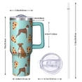 thumbnail image 2 of OBREWU Boxer Dog Pitbull Terriers Dog and Pizza Tumbler with Handle and Lid,Boxer Dog Pitbull Terriers Dog and Pizza 40oz Double Wall Vacuum Insulated Tumbler,Cups Gift for Women and Men, 2 of 7