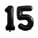 thumbnail image 1 of Globos de aluminio con números negros para niños y adultos, decoración de fiesta de cumpleaños, suministros de 2 piezas, 40 pulgadas, 10, 11, 12, 15, 20, 25, 30, 45, 50 y 60 años, 1 of 7