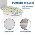 thumbnail image 5 of SEANATIVE Lemon Toilet Seat Covers for Bathroom Toilet Lid Cover Elongated Oval Round Toilet Seat Lid Cover Oblong Soft Fabric Toilet Seat Cover, Soft and Absorbent, 5 of 6