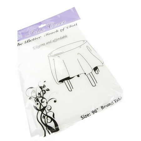 

Paper Thin-Cloth Table Covers Round 96-inch White