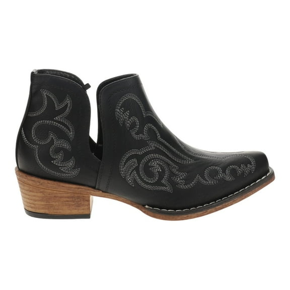 Roper Womens Ava Embroidered Snip Toe Cowboy  Ankle Boots