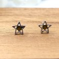 thumbnail image 3 of Pretty Star Of David Stud Earring Geometric Star Birthday Gift Lovely Minimalist Handmade Studs with Pushback 925 Sterling Silver, 3 of 5