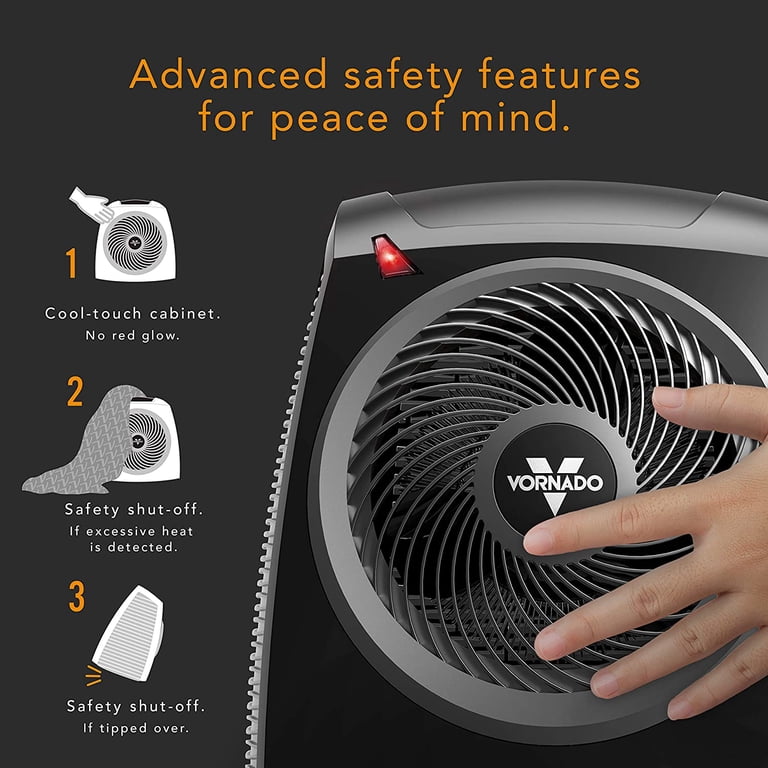 Vornado Electric Space Heater with Adjustable Thermostat, Auto Climate  Control, 12 Hour Timer, Remote Control and Advanced Safety Features  Included - Walmart.com
