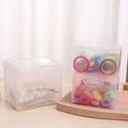 thumbnail image 3 of Caja de almacenamiento multiusos, estuche de plástico de forma Rectangular con tapa, contenedor transparente para cosas pequeñas, almacenamiento de joyas y diadema, 3 of 5