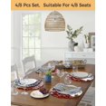 thumbnail image 5 of 15 Inch Round Placemats Set of 4, Red Plaid Christmas Non Slip Heat Insulation PP Table Mats, Snowman Xmas Balls Pine Needle Tree Washable Place Mats for Kitchen Dining Party Table Decor, 5 of 7