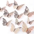 thumbnail image 1 of SZTXJ 24pcs 3D Butterfly Wall Stickers 3 Sizes Butterfly Wall Decals Room Wall Decoration for Bedroom Party Wedding Decors(Rose Gold), 1 of 4