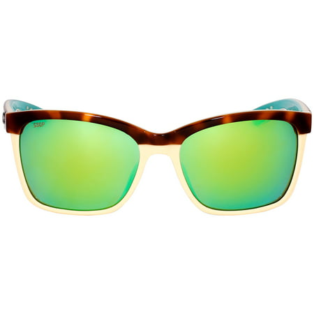 Costa Anaa Plastic Frame Green Mirror Lens Ladies Sunglasses ANA105OGMP