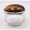 thumbnail image 2 of .925 Pure Silver Stamped Brown Tiger Eye Extra Ordinary Ring Size 8.5 Bestseller, 2 of 3