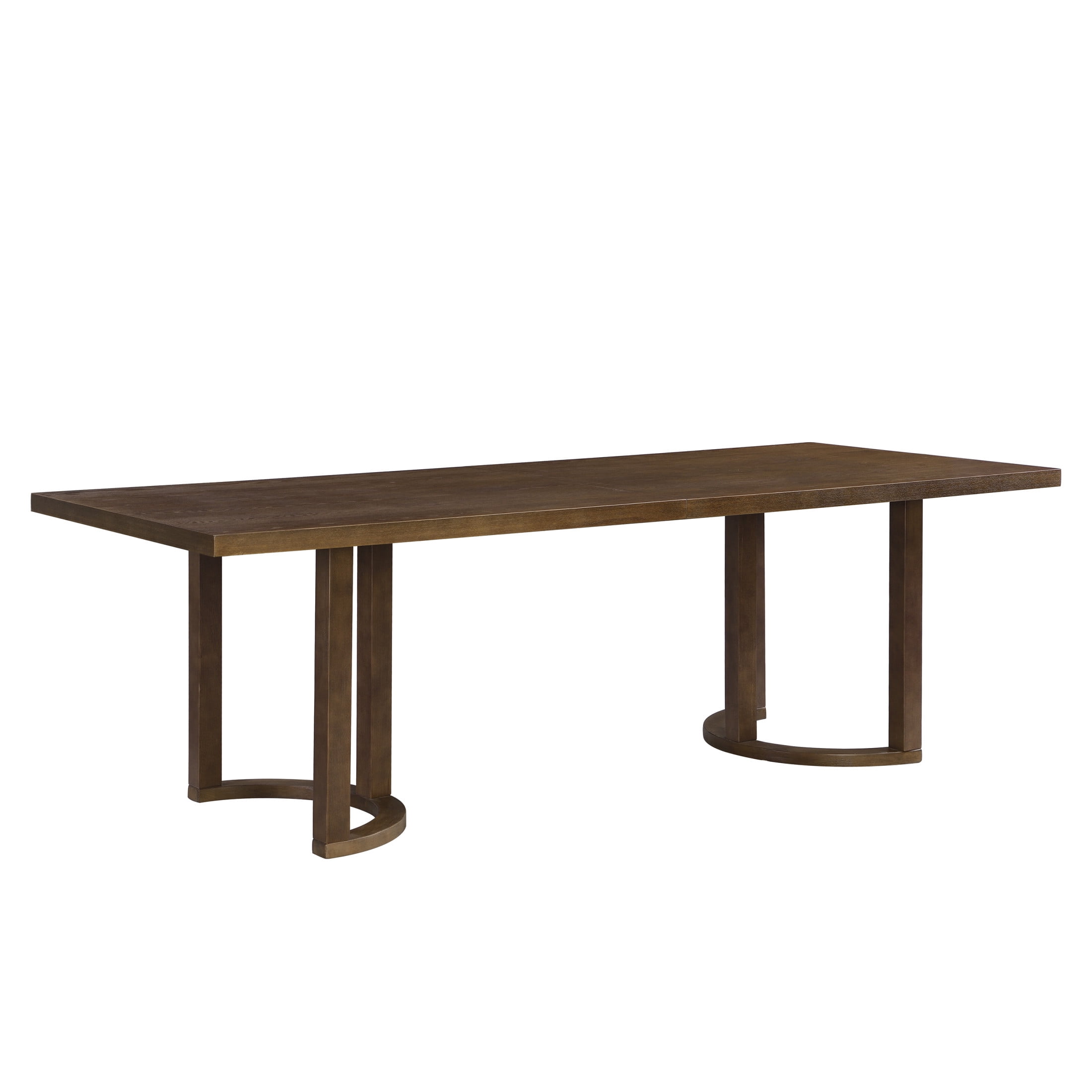 Christopher Knight Home Modern 95” Rectangular Dining Table, U-Shaped Trestle Base, Solid Wood Frame, Seats 8, Walnut
