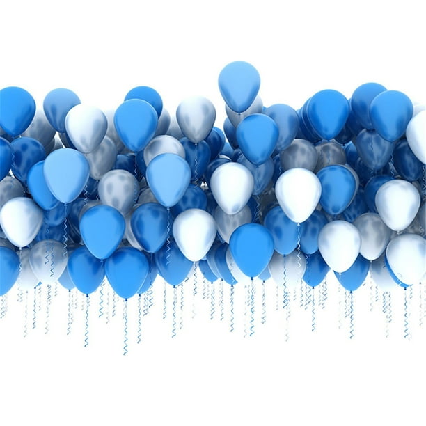 XDDJA Tissu Polyester 7x5ft Joyeux Anniversaire Photographie Toile de Fond  Bleu et Blanc Ballons Fond pour Bébé Fête d'anniversaire Studio 