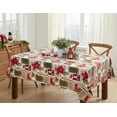 thumbnail image 6 of Christmas Ivory Sleigh Bells Ring 52 x 70 inch Rectangle Vinyl Dining Tablecloth with Flannel Backing., 6 of 7