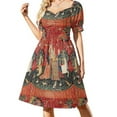 thumbnail image 2 of Robe Sans Manches avec Licorne et Dame Jouant à l'Orne, Robes d'Été pour Femmes 2024, 2 of 5