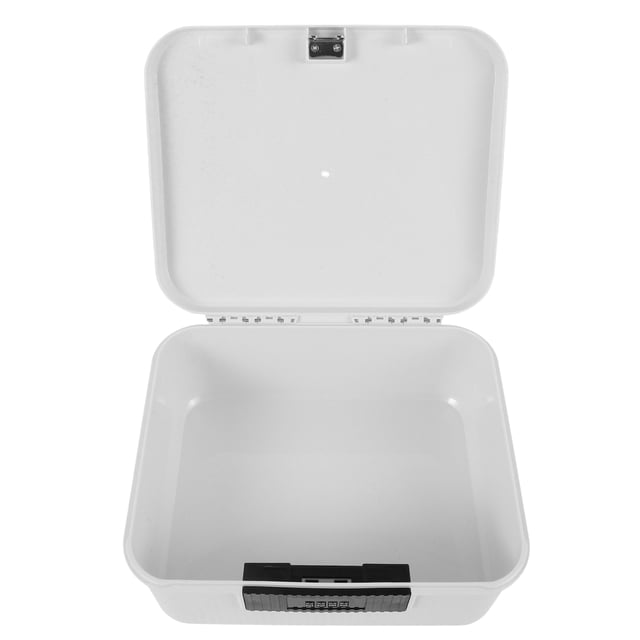 Houderco Caja Color Marfil Para Organización De Documentos Con Cerradura Para Protección