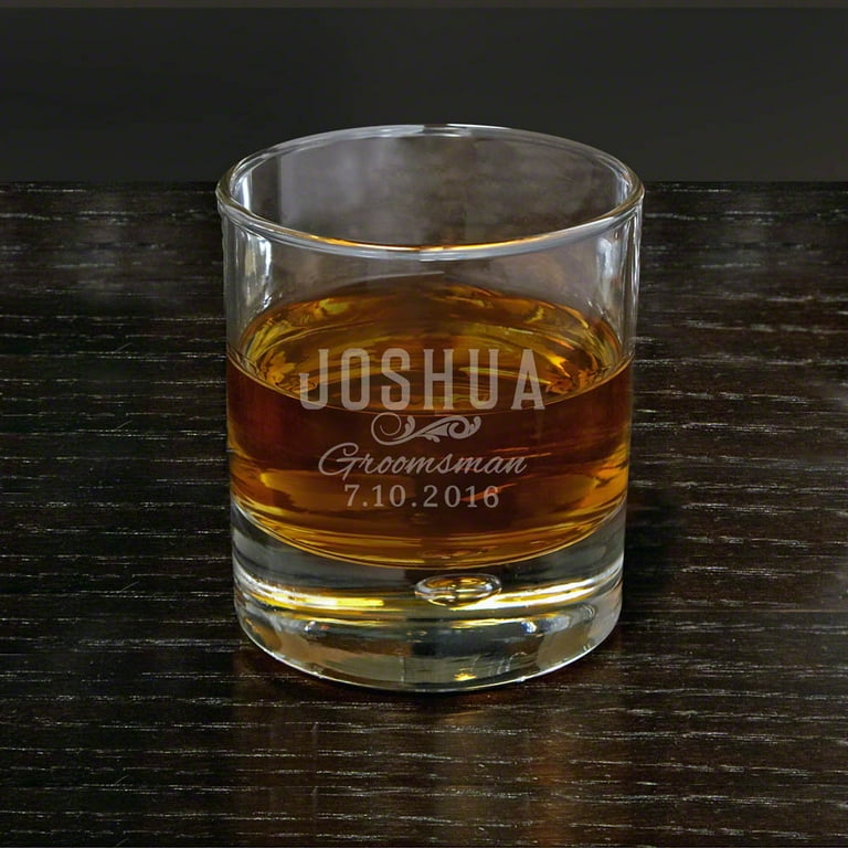 Personalized Whiskey Glass Custom Bourbon Glass Yeti Lowball Rocks Glass  Groomsmen Gift Engraved Whiskey Glass Insulated Cup 