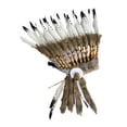 thumbnail image 2 of Tocado de plumas, sombrero de jefe indio, banda para el pelo, tocado para carnaval, Halloween Negro, 2 of 9