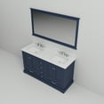 thumbnail image 6 of Dukes 60 in W Navy Blue Double Vanity, Cultured Marble Top, Faucet Set, and 58 in Mirror, 6 of 10