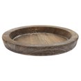 thumbnail image 2 of EeaseCA 1Pc Home Round Candle Tray Wooden Simple Candle Holder Table Decor Light Brown, 2 of 7