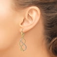 thumbnail image 3 of Gold 10K Yellow with Rhodium Polished Leverback Earrings - 43mm, 3 of 6