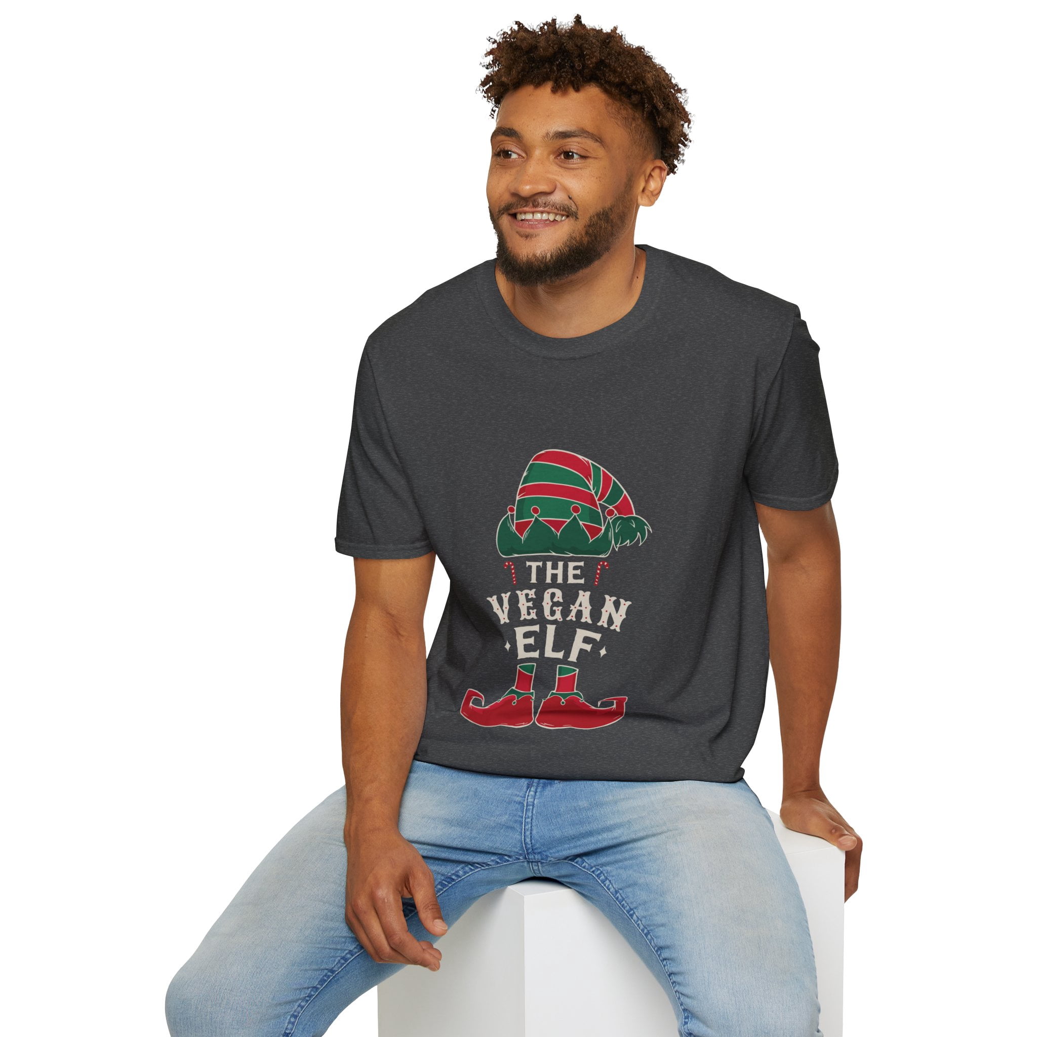 Vegan Elf Hat Boots Candy Cane Men Women Apparel