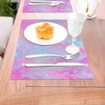 thumbnail image 5 of YFYANG Washable Heat-Resistant Placemats, 70% PVC/30% Polyester, Pink Dream Stars Kitchen Table Mat, 12" x 18" 6 Piece, 5 of 6