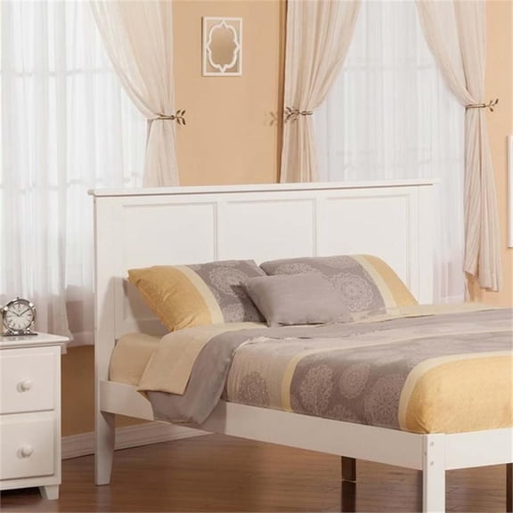 Leo & Lacey Madison King Solid Wood Panel Headboard in White