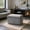 dark gray-Corduroy, variant on HUMEHA Storage Ottoman Brown Linen-Cotton Wood Frame 16.5"