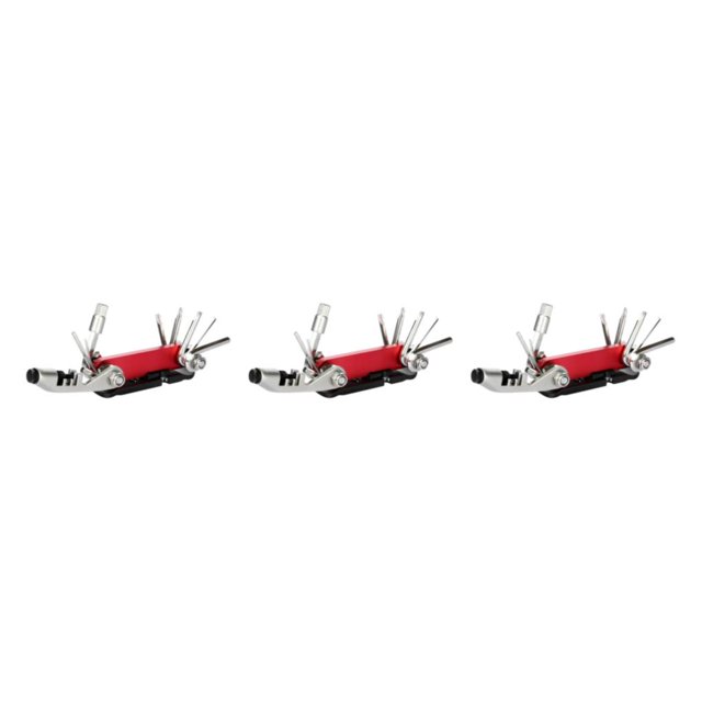 Baohd Ensemble de Réparation de Vélo Kit d'Outils de Réparation de Mécanicien de Vélo Multifonction Portable avec Clé à Douille de Rivet de Chaîne de Tournevis Rouge 3PCS