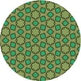thumbnail image 1 of Ahgly Company Indoor Round Patterned Green Snake Green Area Rugs, 8' Round, 1 of 6