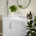 thumbnail image 6 of Flash Furniture 36 Inch Bathroom Vanity with Sink Combo, Storage Cabinet with Soft Close Doors and Open Shelf, Carrara Marble Finish Countertop, White/White, 6 of 12