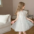 thumbnail image 3 of DHFJKG Dress Girls Summer Dresses Elegant Mesh Butterfly Embroidery Design Casual Comfortable Daily Wear Flowy Kids Dress For Ages 3 13 Years Sleeveless Round Neck Trendy Sundress, 3 of 8