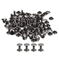 thumbnail image 1 of Unique Bargains 50 Sets Leather Rivets 8mm Double Cap Rivets 10mm Height Metal Studs Rivet, Gun-black, 1 of 5