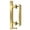 1-Pack, variant on 12-Inch Brushed Brass Vintage Gold Barn Door Handle Kit Closet Door Handle Stainless Steel Pull Handle Flush Handle Set Large Sliding Door Handles 1-Pack, 12"