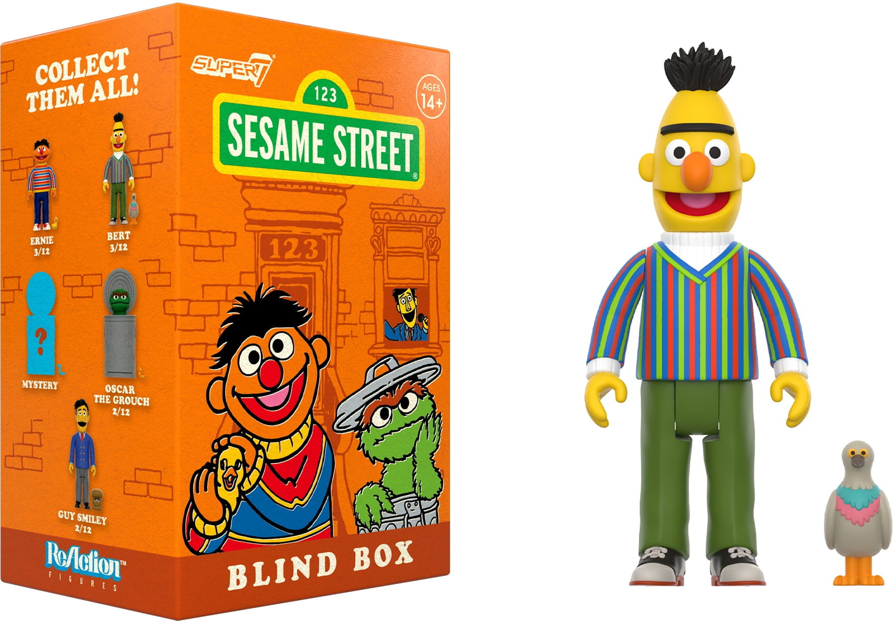Super7 - Sesame Street - Reaction Blind Box Wv3 - 12pc Flat