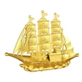 thumbnail image 1 of TISHITA Sailing Boat Decor Art Wedding Gift Good Luck Feng Shui Decor Sailing Ship Model 10cmx7.8cm, 1 of 8
