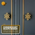 thumbnail image 2 of SHISUYAN Poignée d'Armoire en Cuivre Forme Nœud Chinois Poignée de Tirage Poignée de Meuble à Trou Unique, 2 of 9