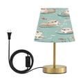 thumbnail image 2 of Wobogo Swims Sea Otter Table Lamps Three-channel Adjustable Lighted Antique Brass Metal Base Simple Modern Style for Bedroom Nightstands Living Room and Office, 2 of 8