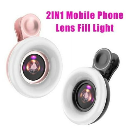Image of HOMEMAXS Beauty Fill Light Eyelash Fill Lamp Selfie Clip on Light Phone Camera Light with 15x Micro Lens