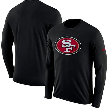- San Francisco 49ers Nike Fan Gear Primary Logo Long Sleeve Performance T-Shirt - Black