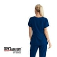 thumbnail image 2 of BARCO Grey's Anatomy Women's Cora Top, Crossover V-Neck Medical Scrub Top w/ 4 Pockets & Tulip Sleeves Indigo XL, 2 of 7