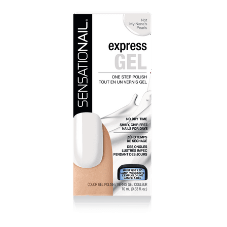 SensatioNail Express Gel Nail Polish, Not My Nana's Pearls, 0.33 fl oz, White