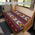 thumbnail image 4 of XYZCANDO Southwestern Tribal Print RV Dinette Cushion Covers, Stretch Washable Camper Bench Seat & Backrest Slipcovers Set for Travel Trailer Interior Protection, 4 of 7